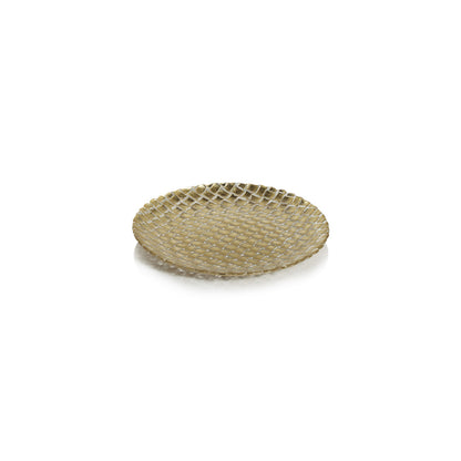 Braided Glass Plate - Gold - Plates by Carlyle Avenue