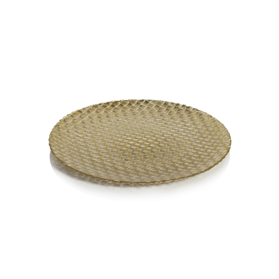 Braided Glass Plate - Gold