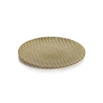 Braided Glass Plate - Gold - Plates by Carlyle Avenue