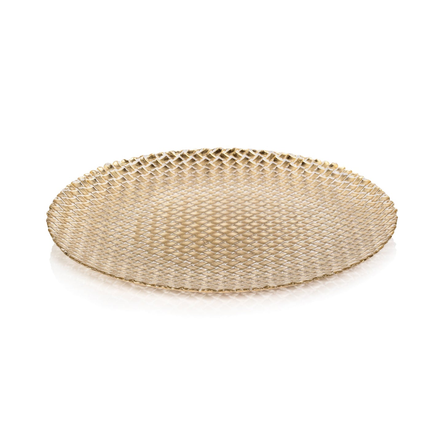 Braided Glass Plate - Gold