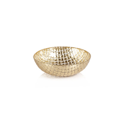 Braided Glass Bowl - Gold - Serveware by Carlyle Avenue