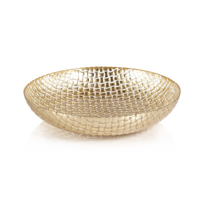 Braided Glass Bowl - Gold - Serveware by Carlyle Avenue