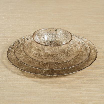 Luminara Fusion Glass Bowl - Golden Silver - Serveware by Carlyle Avenue