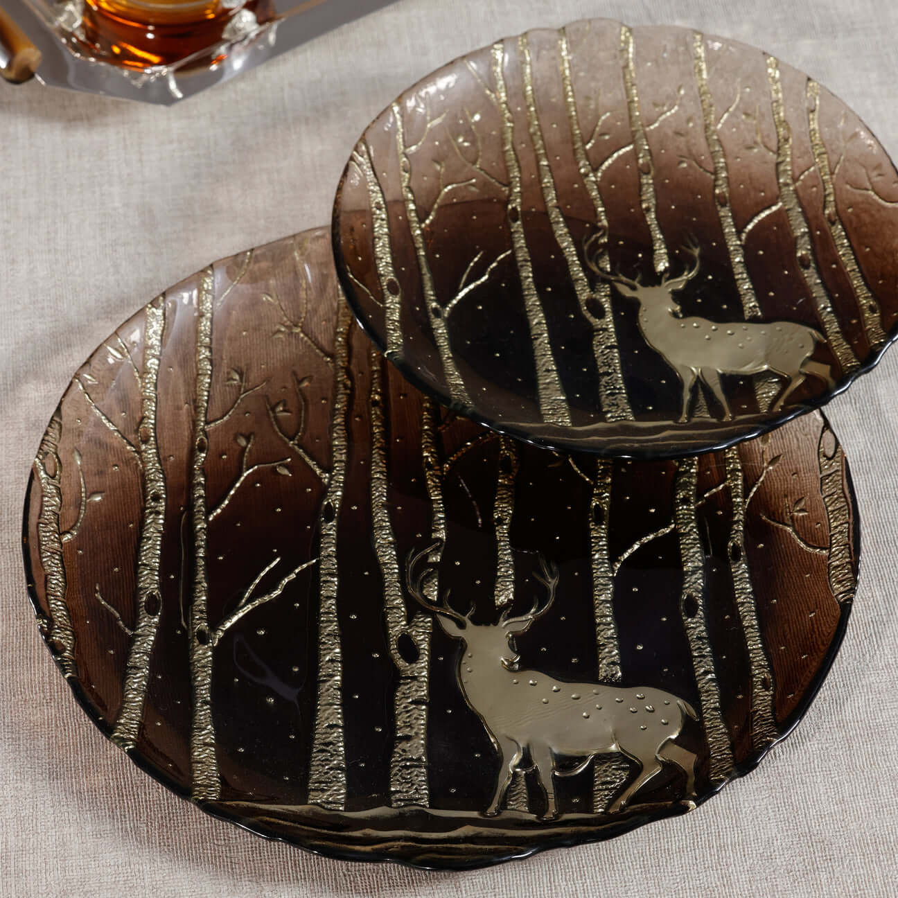 Wilderness Tableware Collection - Taupe & Gold - Plates by Carlyle Avenue