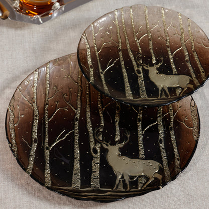 Wilderness Tableware - Taupe & Gold