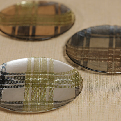 Plaid Dessert Plate - Set of 3 Assorted - CARLYLE AVENUE