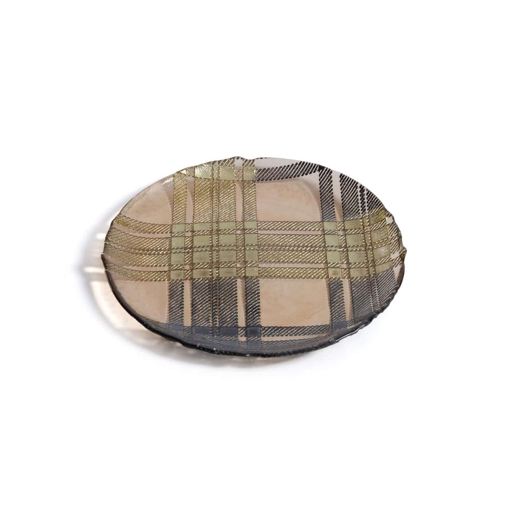 Plaid Dessert Plate - Set of 3 Assorted - CARLYLE AVENUE