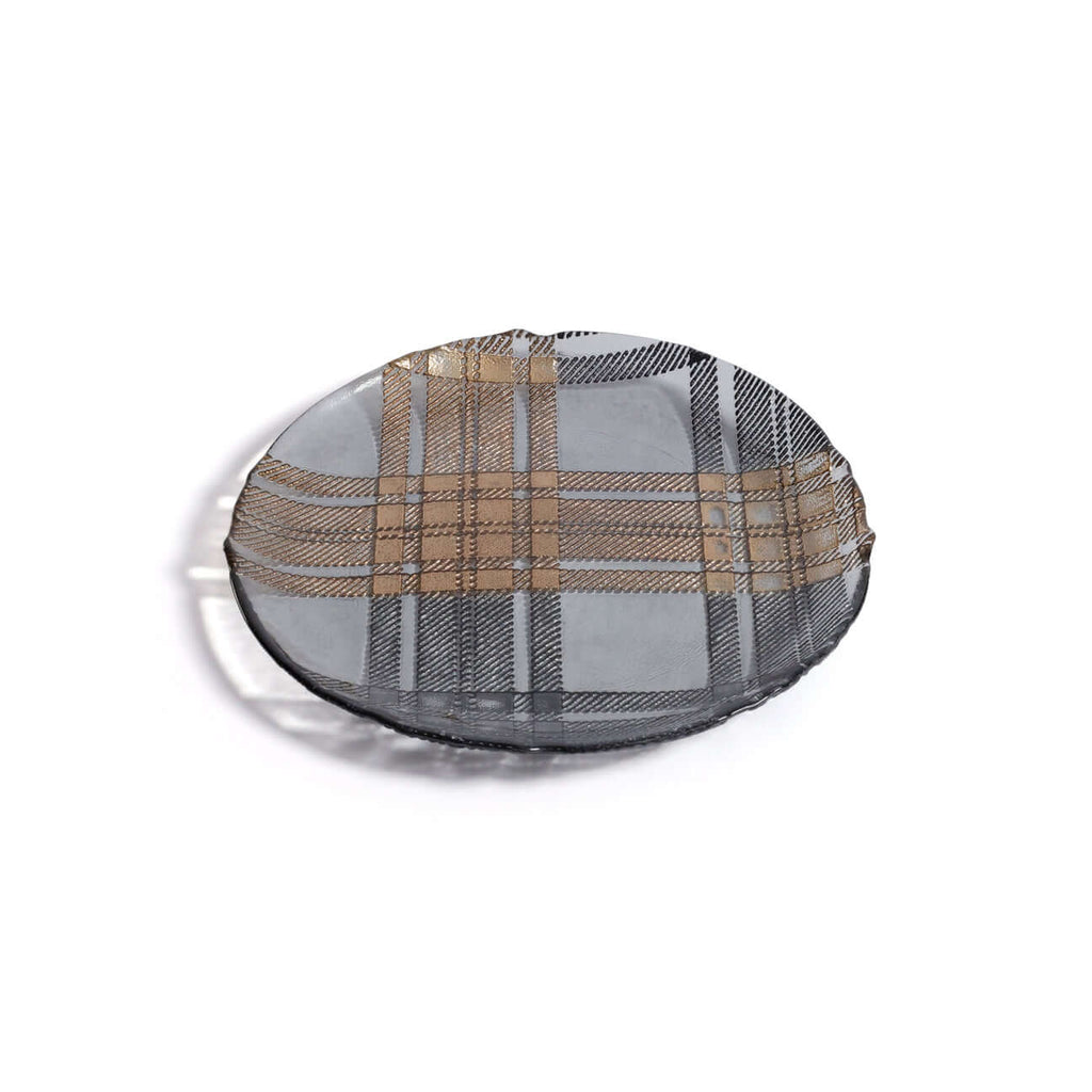 Plaid Dessert Plate - Set of 3 Assorted - CARLYLE AVENUE