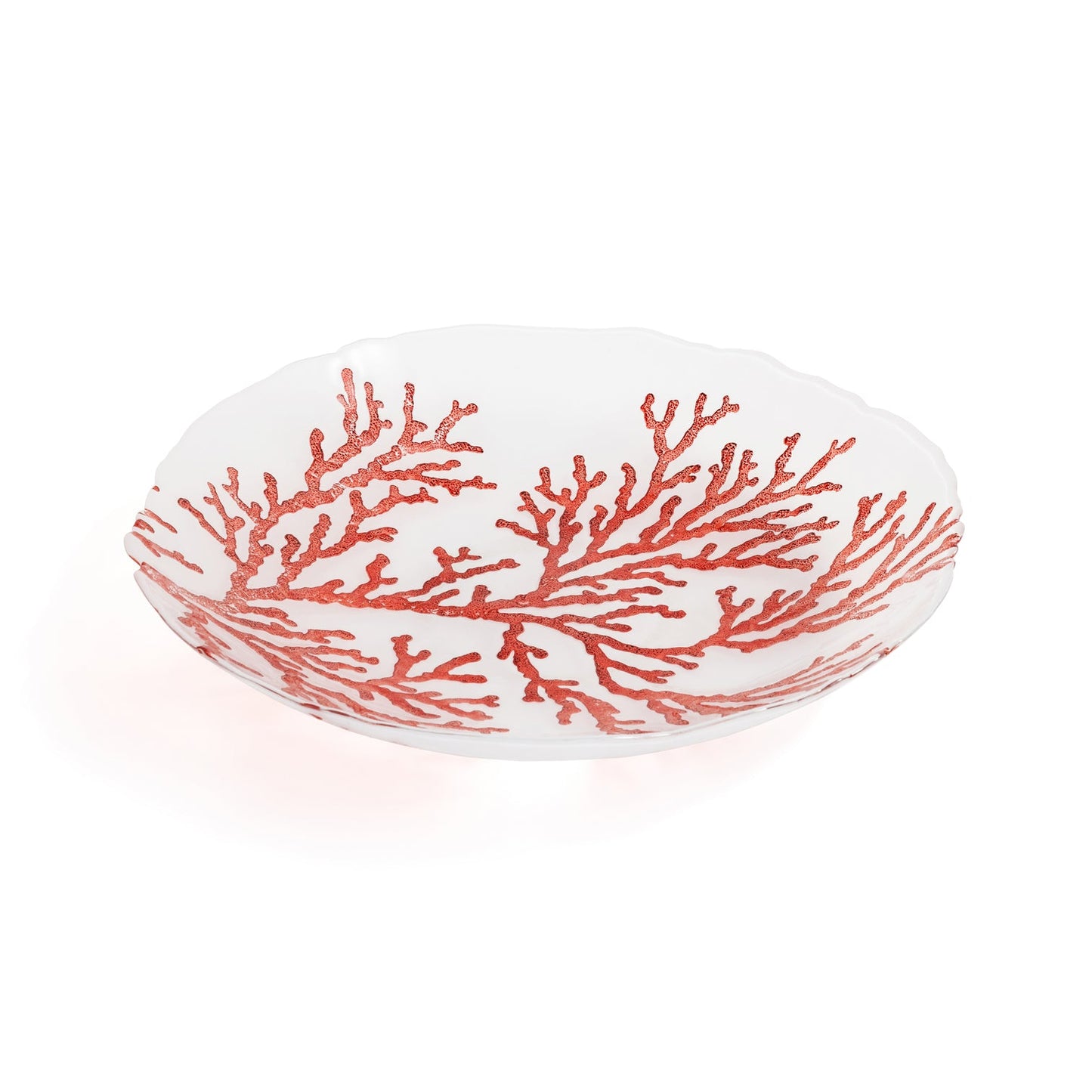 Glass Coral Design Bowl