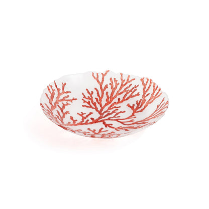 Glass Coral Design Bowl