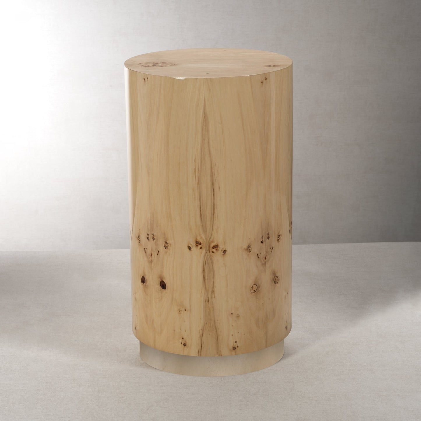 Leela Burlwood Veneer Stool / Table - Small