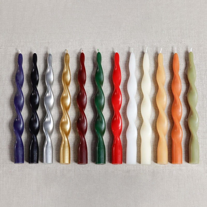 Pair of Lumière Twist Formal Candles 10" - Set of 6 - Candles by Carlyle Avenue