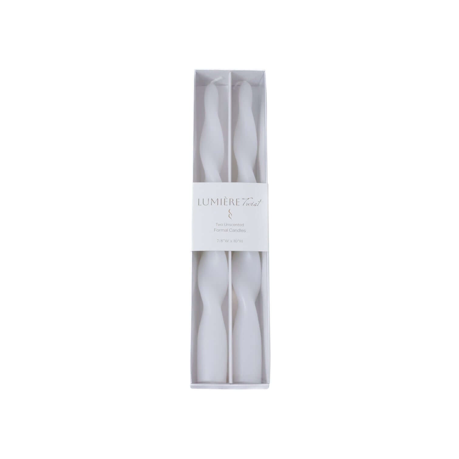 Pair of Lumière Twist Formal Candles 10" - Set of 6 - Candles by Carlyle Avenue