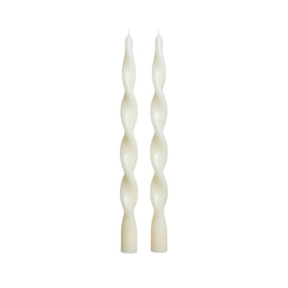 Set of 2 Lumière Twist Formal Candles - 12" - Candles by Carlyle Avenue