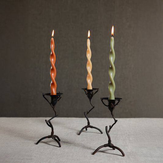 Set of 2 Lumière Twist Formal Candles - 12" - Candles by Carlyle Avenue