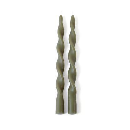 Set of 2 Lumière Twist Formal Candles - 12" - Candles by Carlyle Avenue
