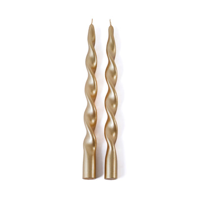 Set of 2 Lumière Twist Formal Candles - 12" - Candles by Carlyle Avenue
