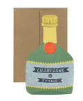 Champagne Card - French Collection Die Cut