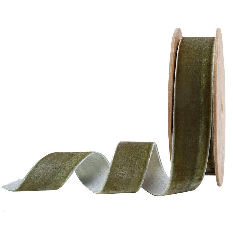 16 Colors | 1" Velvet Ribbon | 10 Yard Roll -  by Carlyle Avenue
