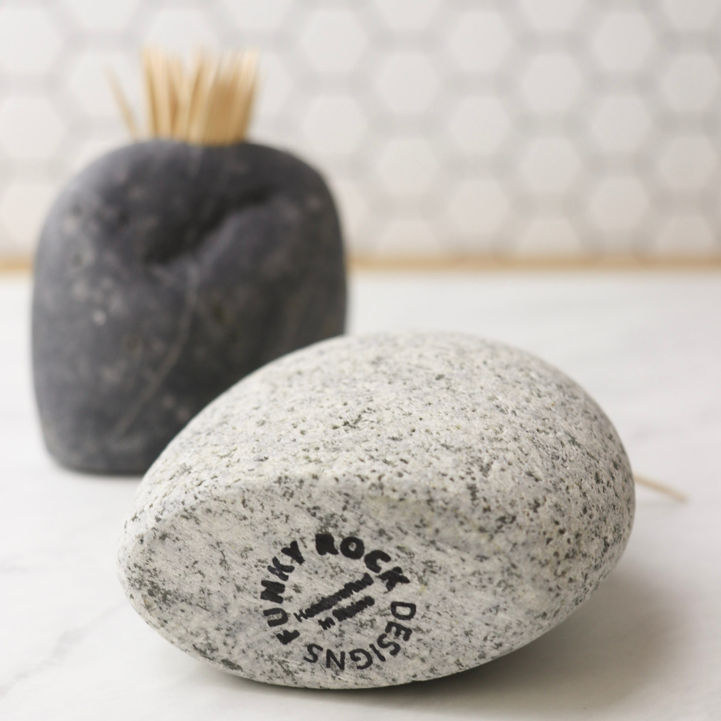 Handcrafted Stone Match Striker & Toothpick Holder