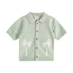 Palm Trees Embroidered Baby Shirt & Shorts Set (Organic)