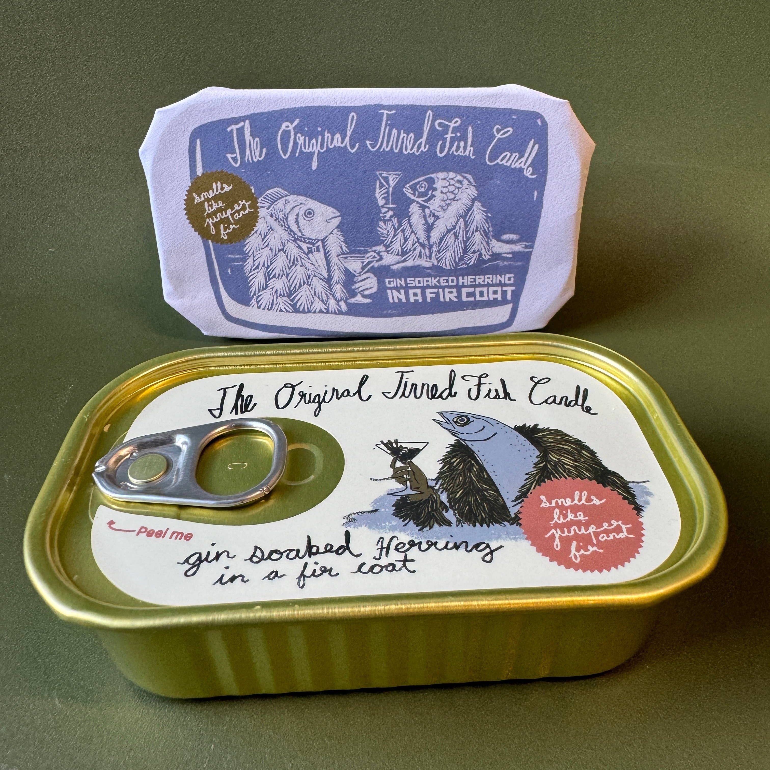 Tinned Fish Candle - Juniper and Fraser Fir -  by Carlyle Avenue