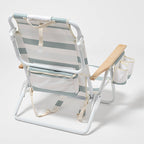 Deluxe Beach Chair La Palma Sage Stripe -  by Carlyle Avenue
