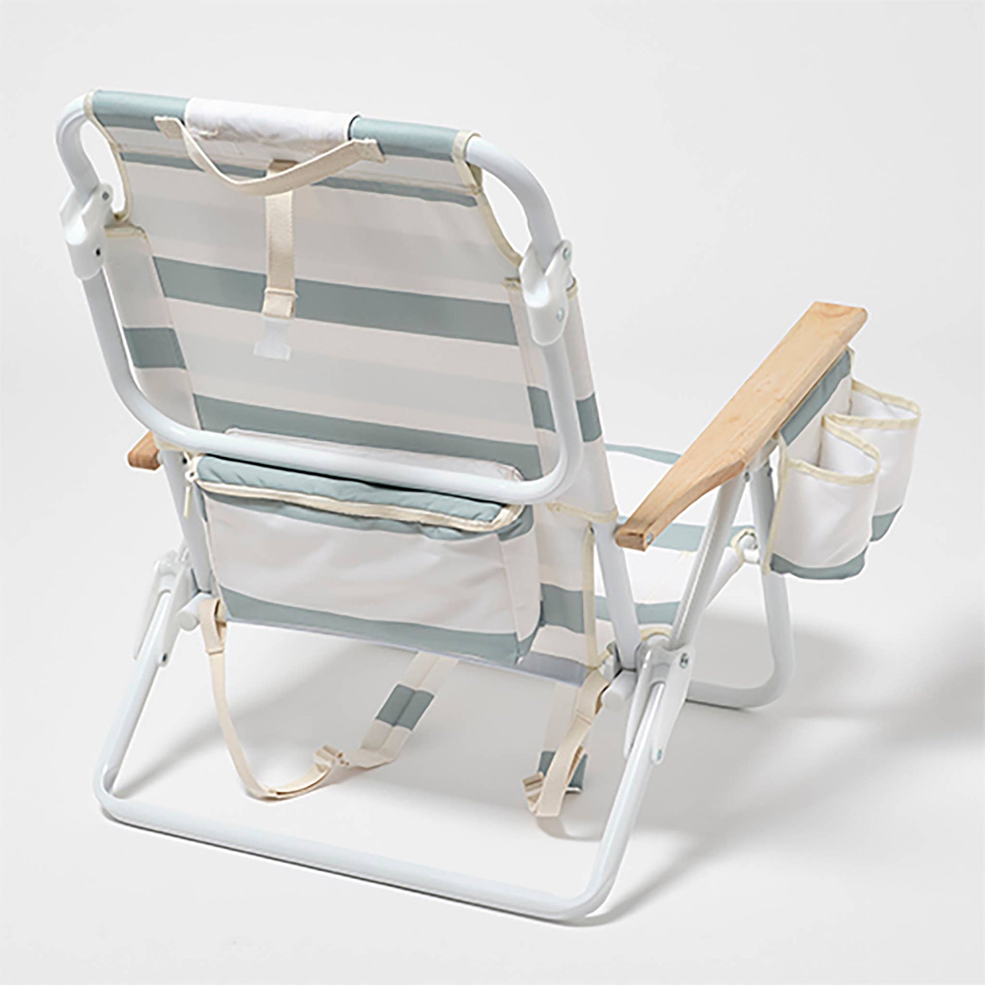 Deluxe Beach Chair La Palma Sage Stripe -  by Carlyle Avenue