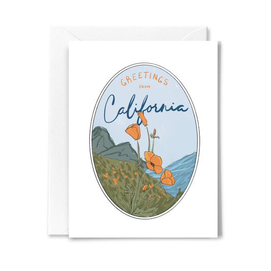 California Poppies Card -  by Carlyle Avenue
