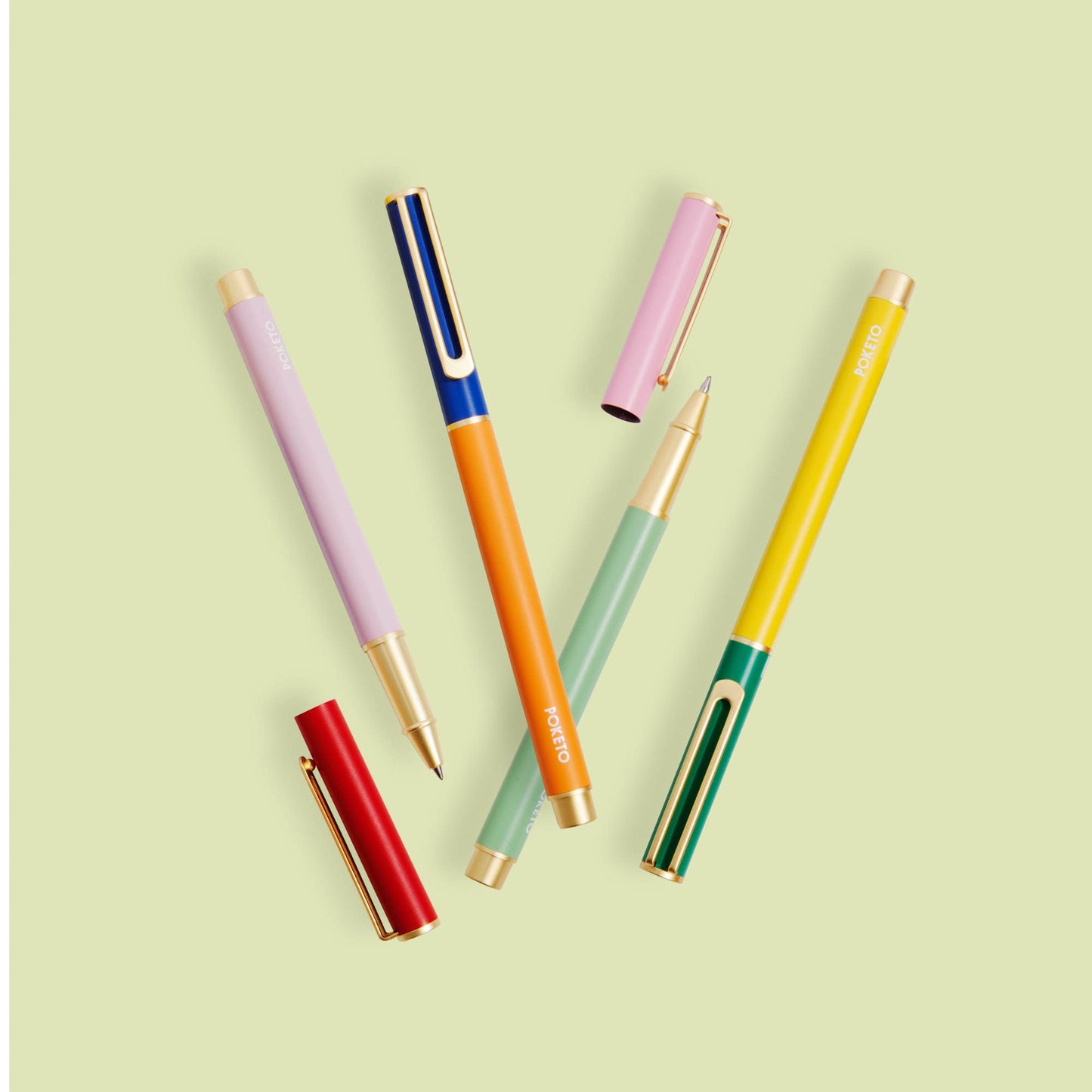 Colorblock Cap Pen - Set of 4