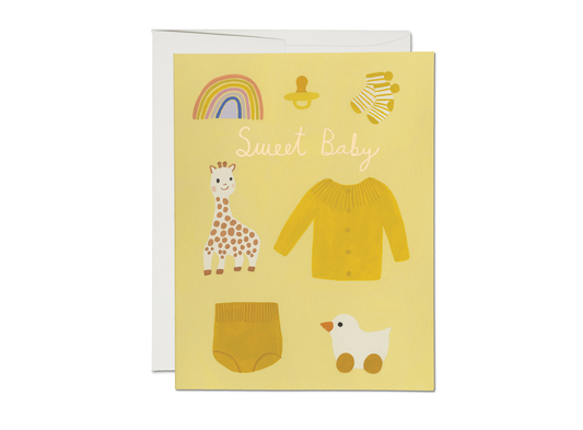 Yellow Baby greeting card - Greeting Cards by Carlyle Avenue