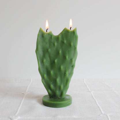 Nopal Cactus Beeswax Candle