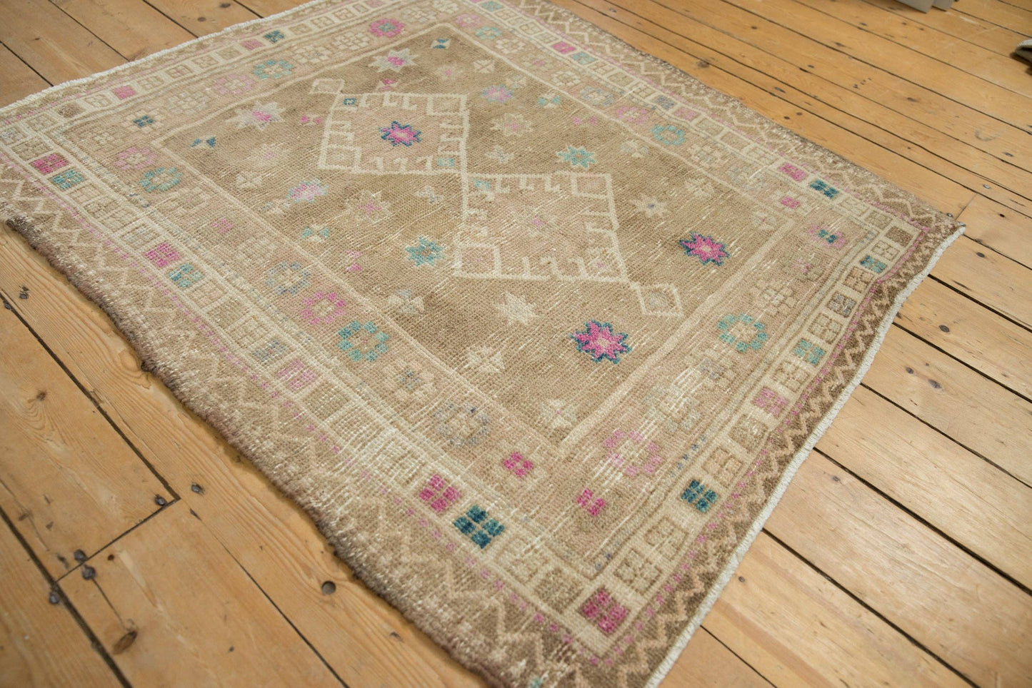 Vintage Distressed Oushak Rug