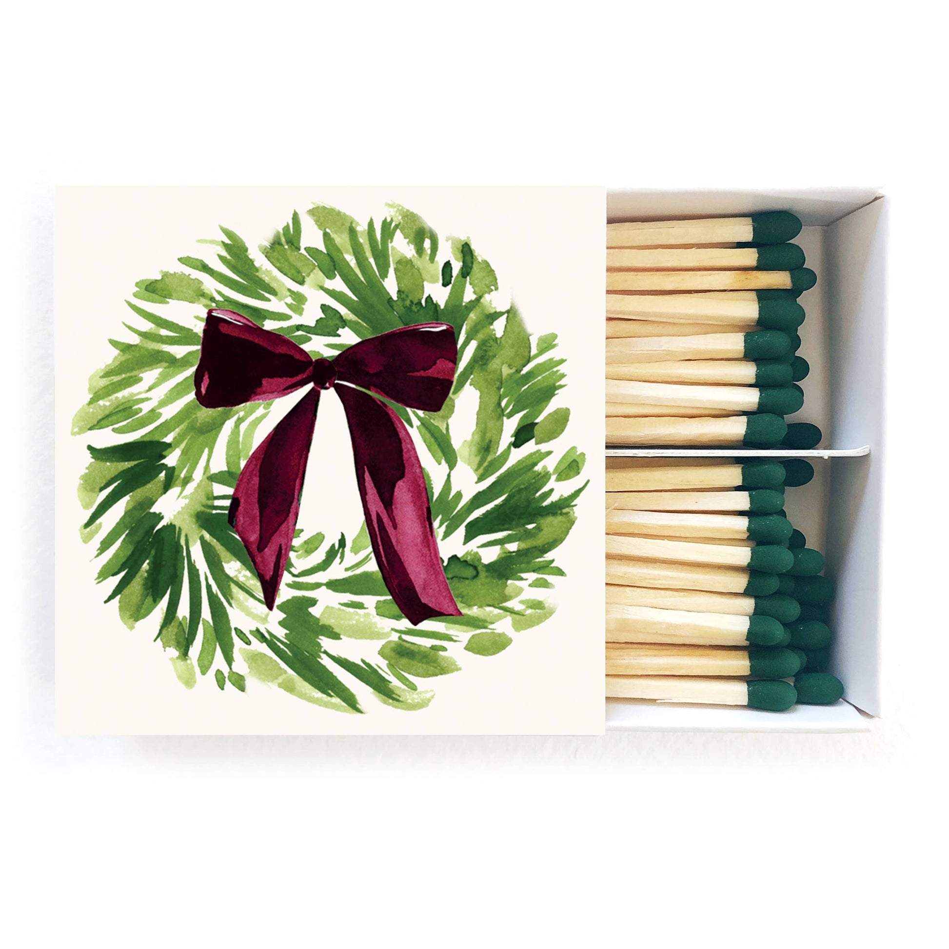Wreath Holiday Matches | Holiday Candle Decor -  by Carlyle Avenue