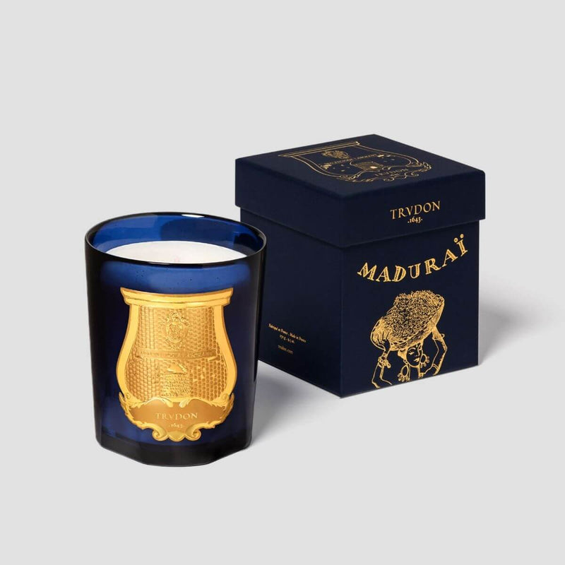 Madurai Classic Candle presented with luxurious packaging, showcasing its elegant design and craftsmanship.