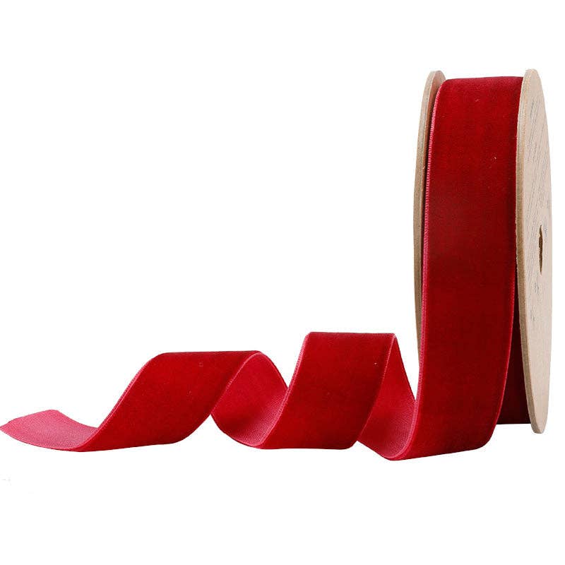 16 Colors | 1" Velvet Ribbon | 10 Yard Roll -  by Carlyle Avenue