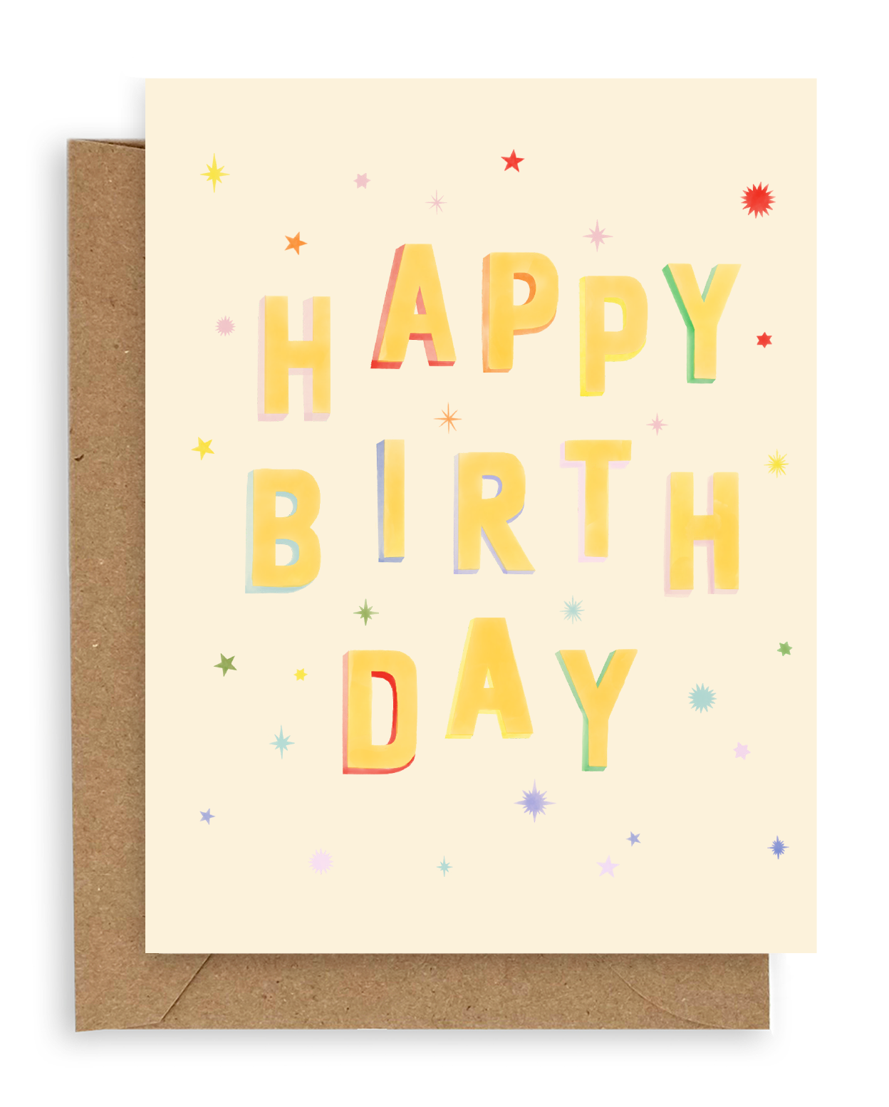 Rainbow Stars Birthday Card