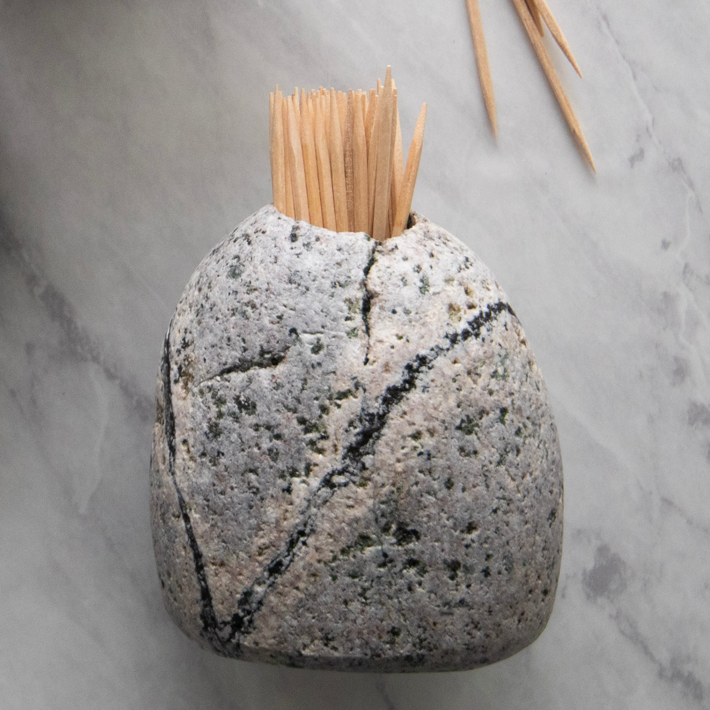 Handcrafted Stone Match Striker & Toothpick Holder