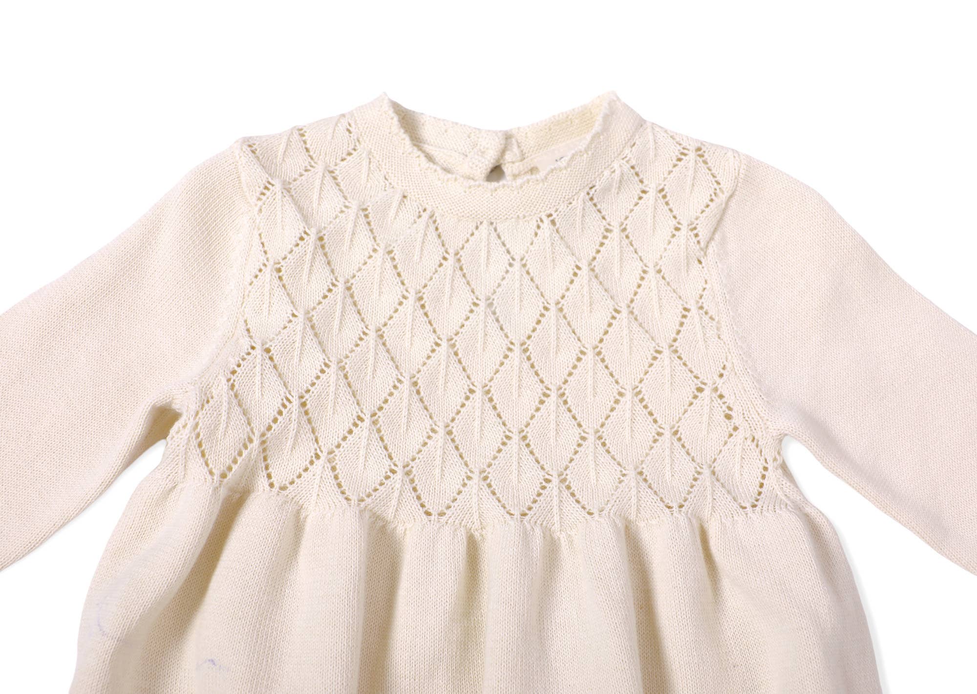 Milan Pointelle Sweater Knit Baby Dress (Organic Cotton) -  by Carlyle Avenue