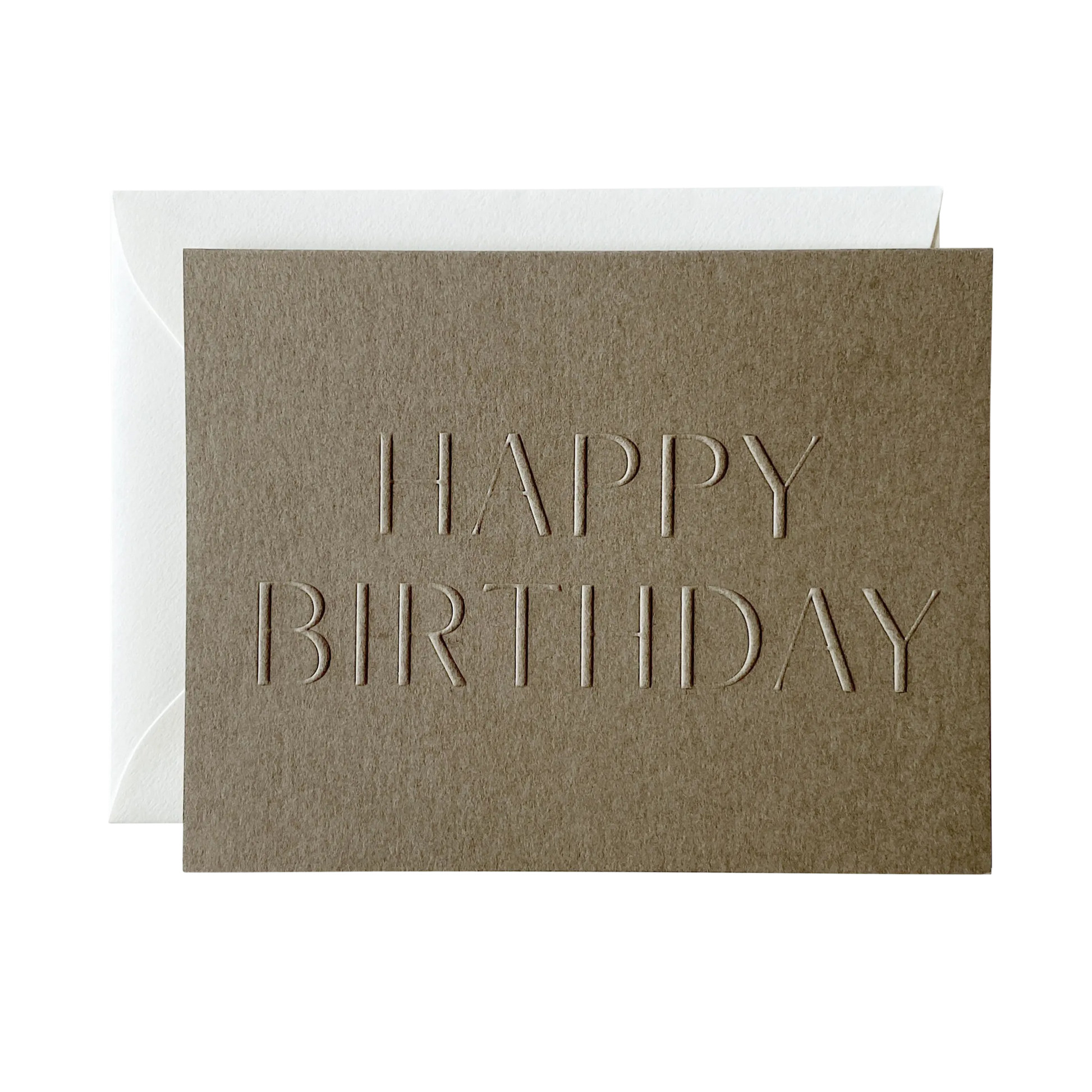 Happy Birthday No. 10: Sand / Single Card -  by Carlyle Avenue
