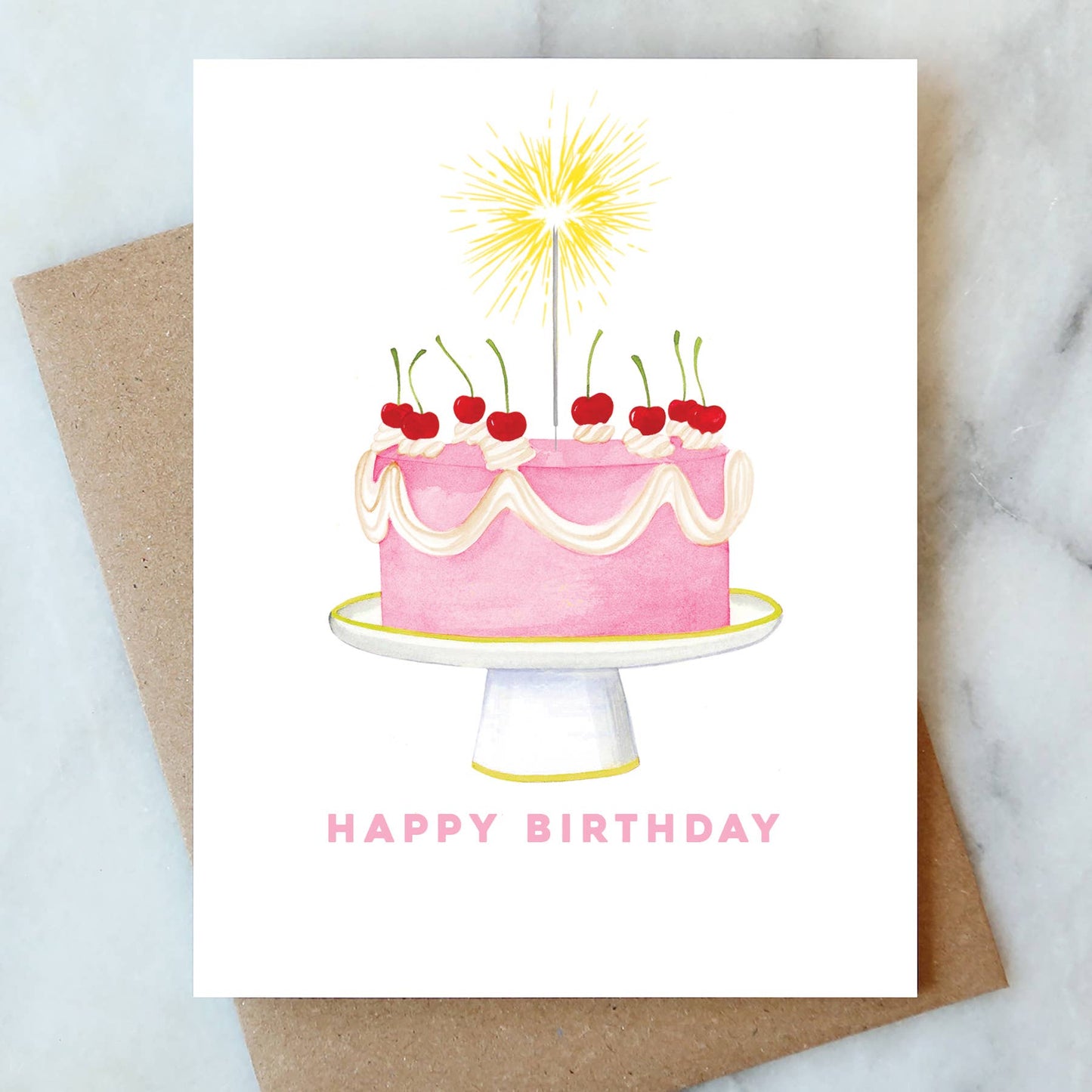 Sparkler Cake Greeting Card | Birthday Card