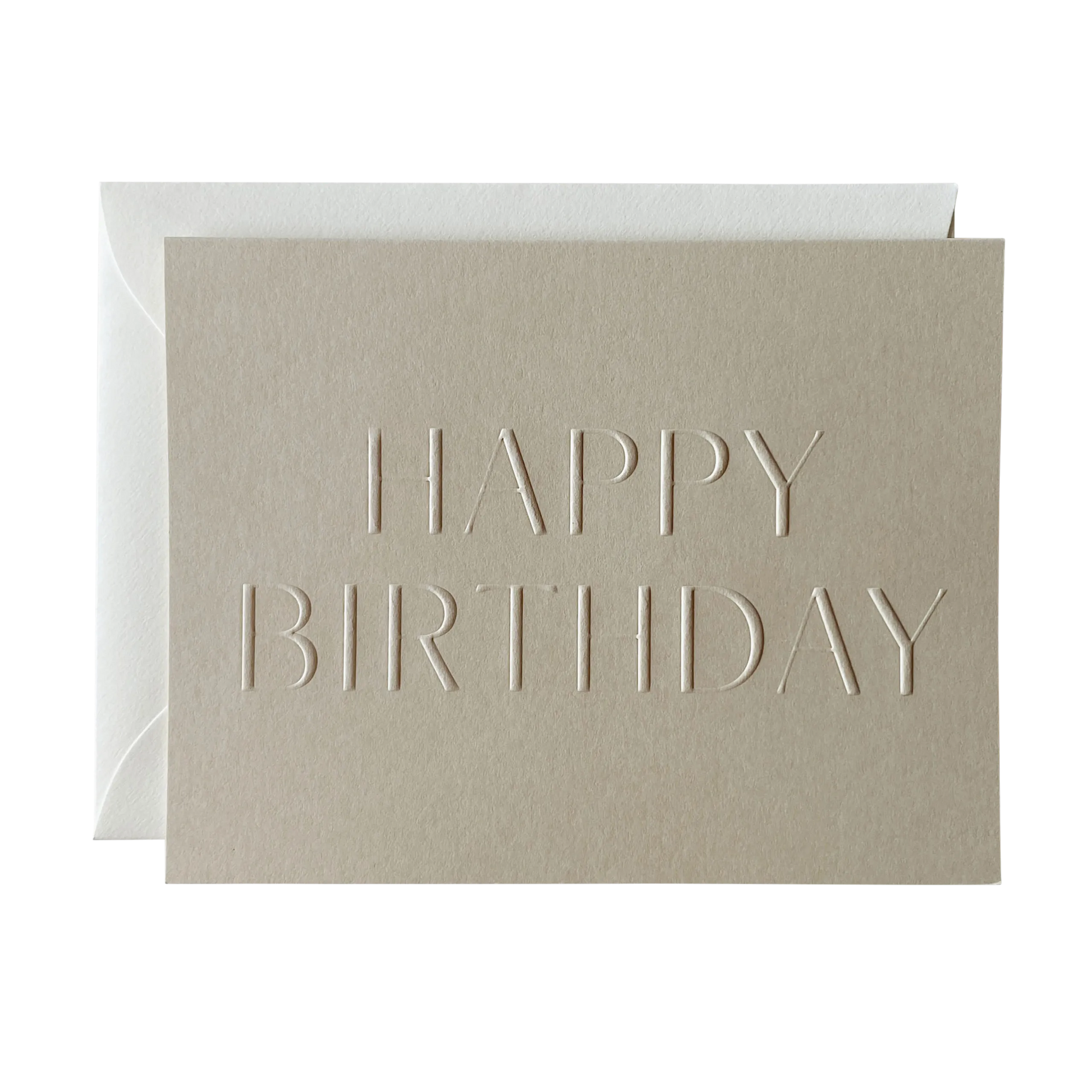 Happy Birthday No. 10: Sand / Single Card -  by Carlyle Avenue