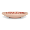 Amalfi Dessert Plate Pink - 9.1" Diameter with decorative rim design showcasing artisan craftsmanship