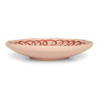 Amalfi Dessert Plate Pink - 9.1" Diameter with decorative rim design showcasing artisan craftsmanship