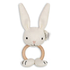 Scallop Edge Classic Knit Baby Blanket + Bunny Rattle SET -  by Carlyle Avenue