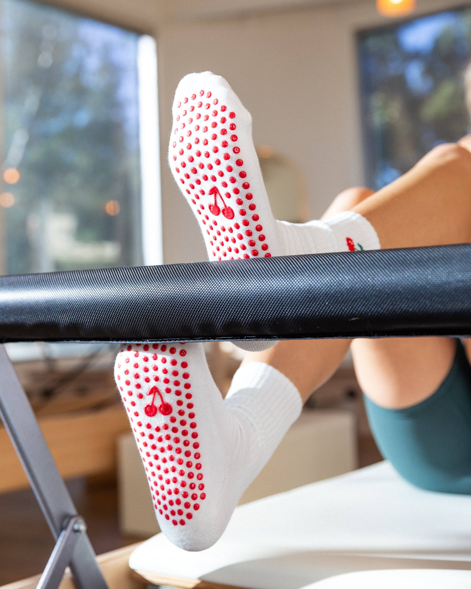 The Cherry Grip Socks -  by Carlyle Avenue