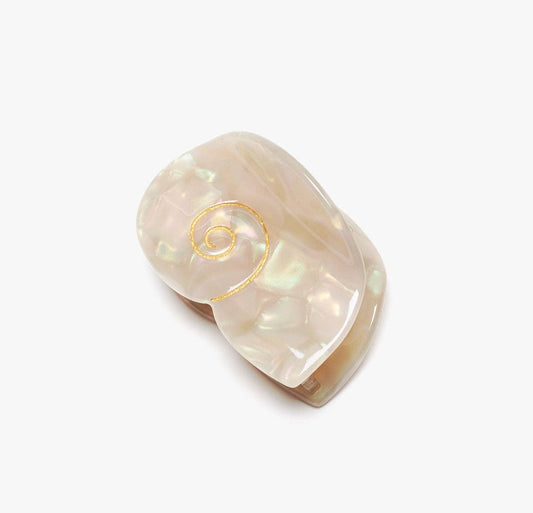 Siren Sea Shell Opal Acetate Mini Hair Claw for a Mermaid -  by Carlyle Avenue
