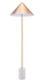 Bianca Floor Lamp Brass & White -  by Carlyle Avenue