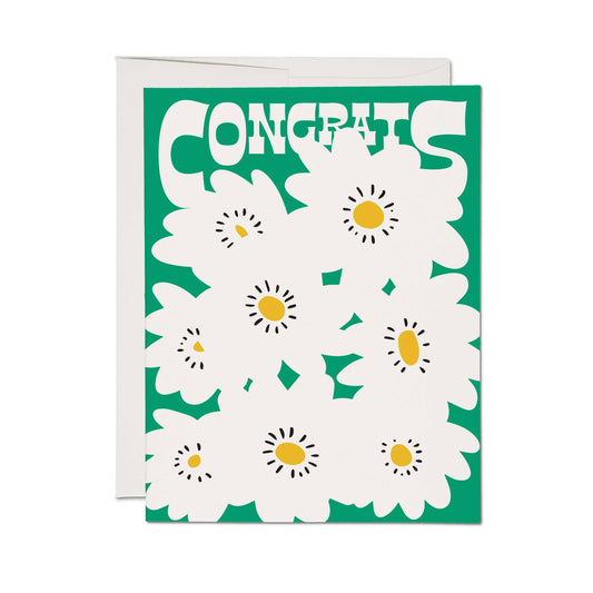 Congrats Poppies greeting card