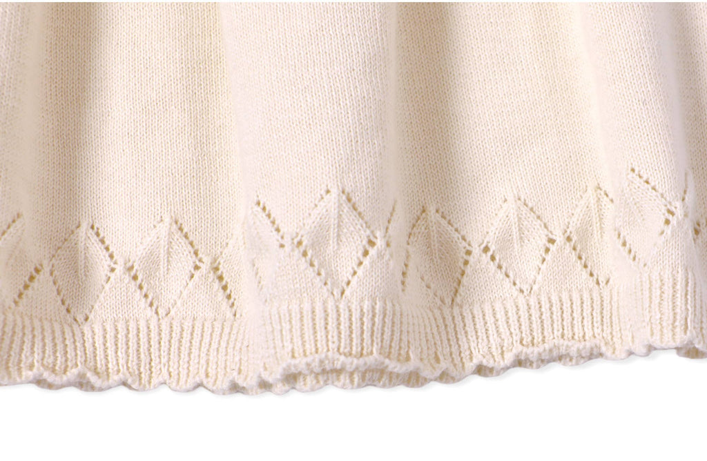 Milan Pointelle Sweater Knit Baby Dress (Organic Cotton) -  by Carlyle Avenue